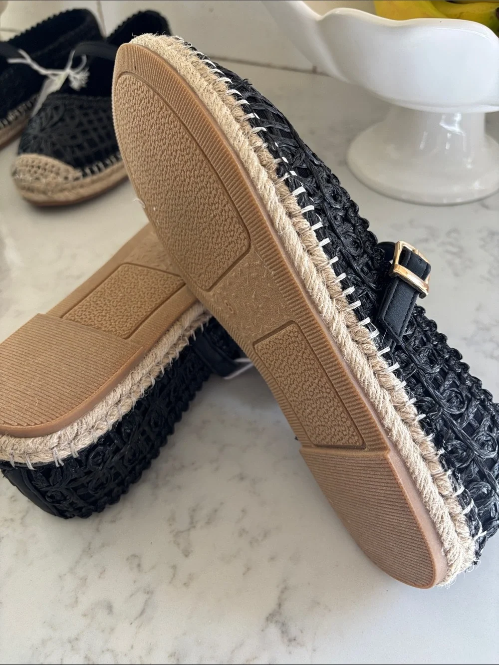 Serra Ladies black Espadrille Flat new 🆕
